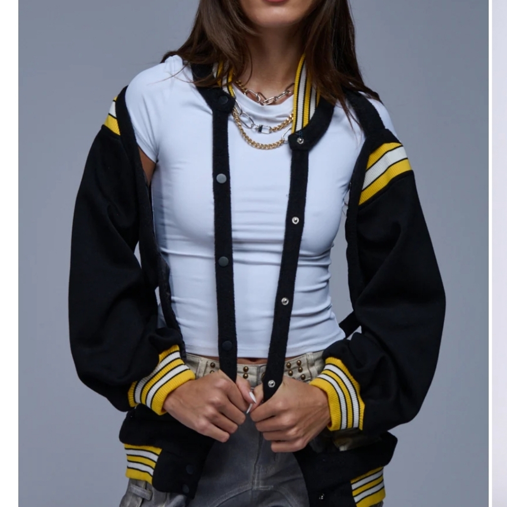 HATE THE PLAYER CUTOUT BOMBER JACKET - L/XL - Picture 2 of 6